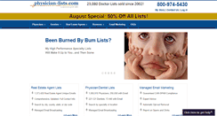 Desktop Screenshot of physician-lists.com